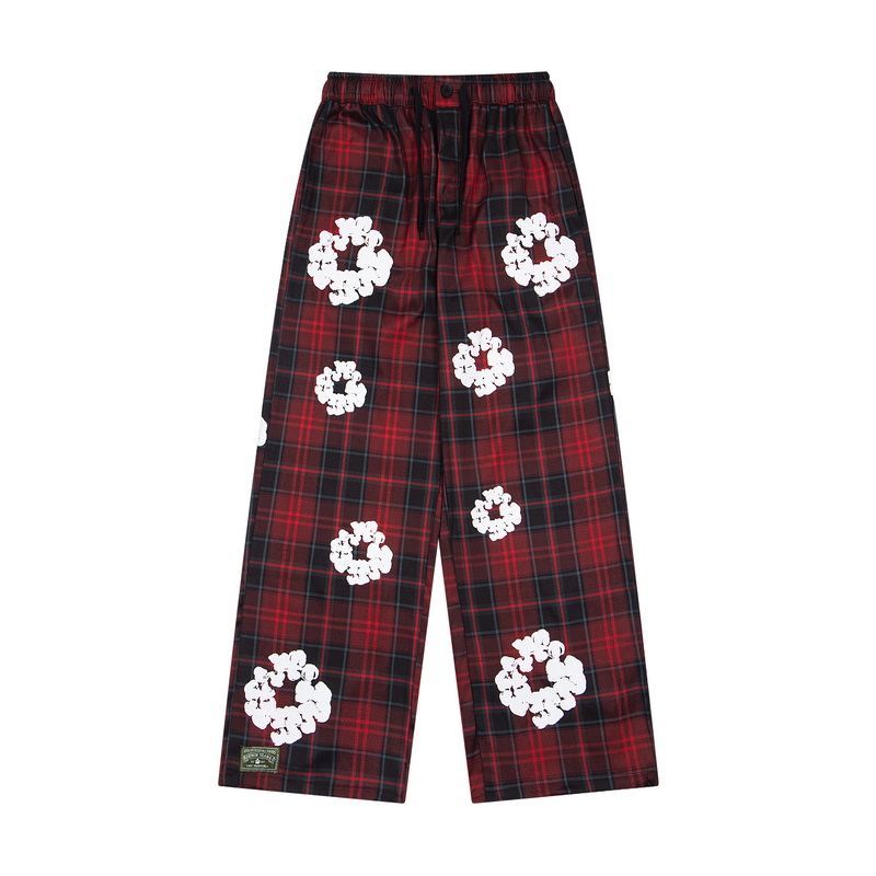 Denim Tears Wreath Pajama Pants 'Red' - EUR FASHION