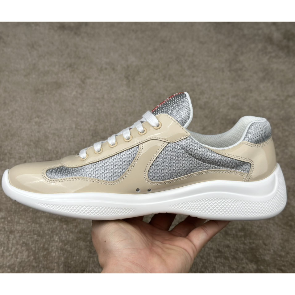 Prada America's Cup Patent Leather And Bike Fabric Sneakers - EUR FASHION
