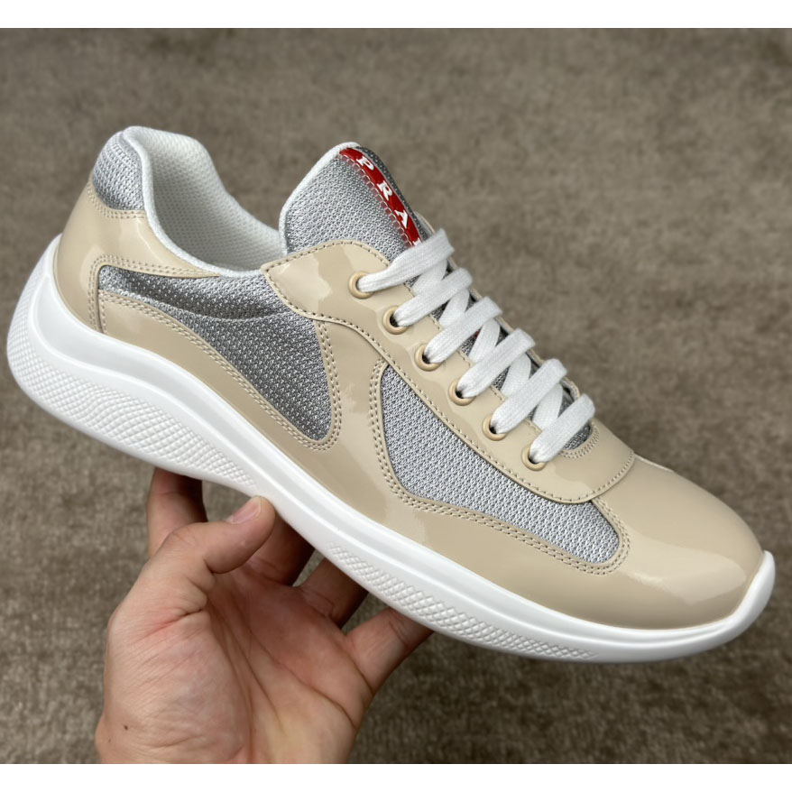 Prada America's Cup Patent Leather And Bike Fabric Sneakers - EUR FASHION