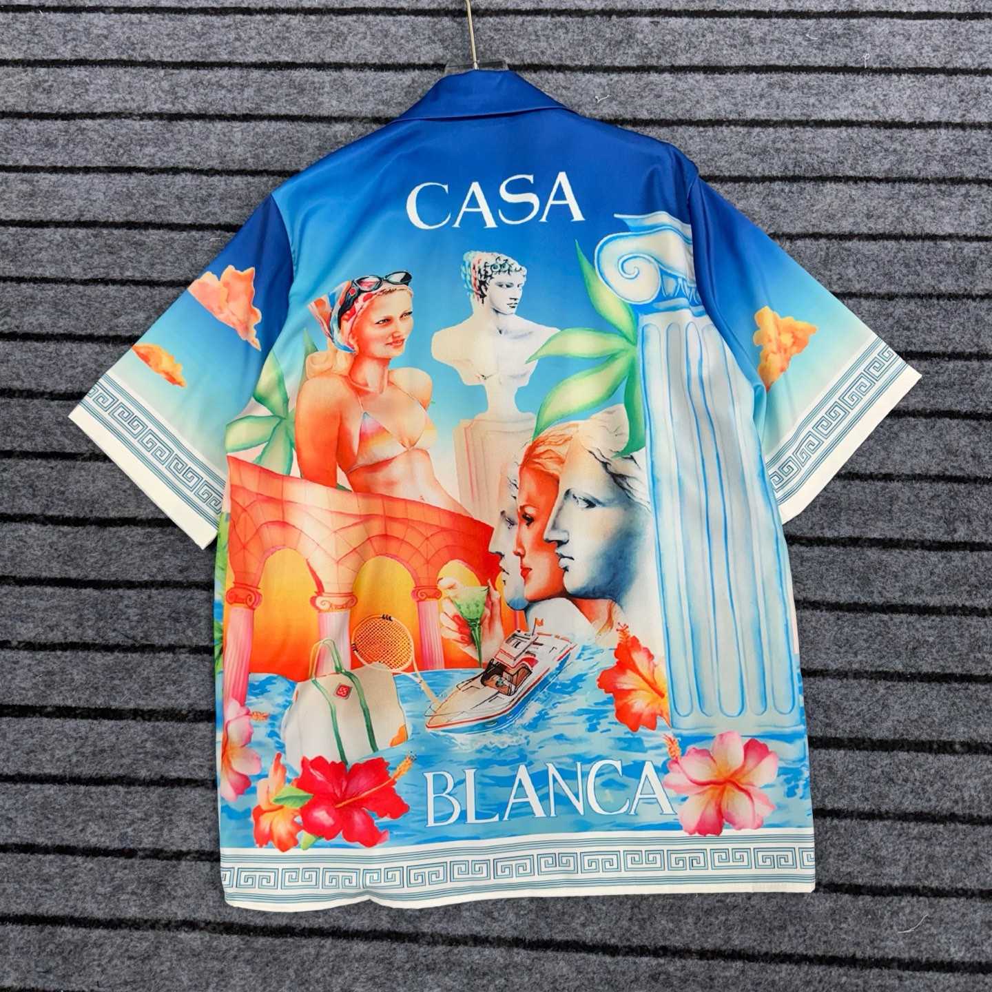 Casablanca Cuban Short Sleeve Silk Shirt - EUR FASHION