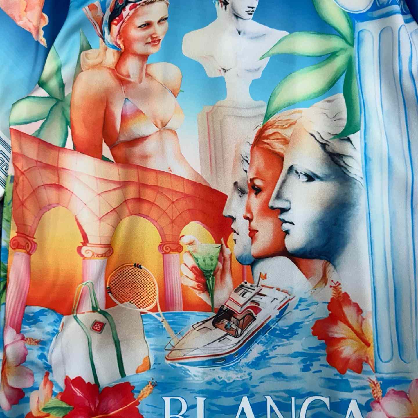 Casablanca Cuban Short Sleeve Silk Shirt - EUR FASHION