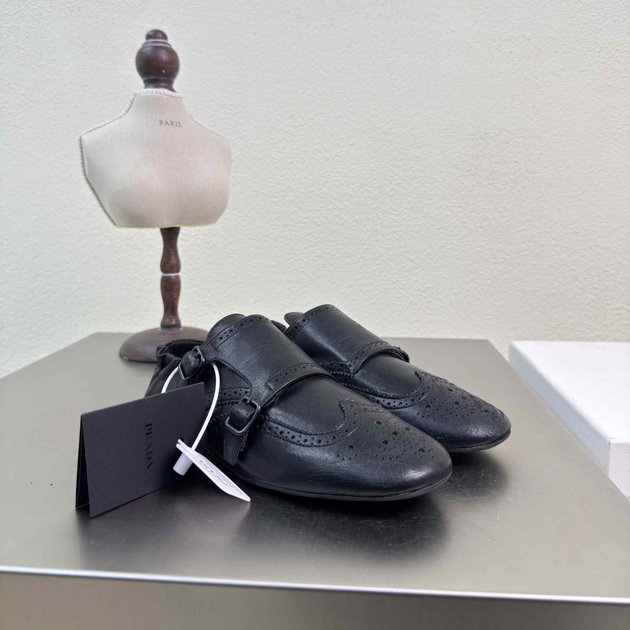 Prada Shuffle Double Monk Strap Shoes - EUR FASHION