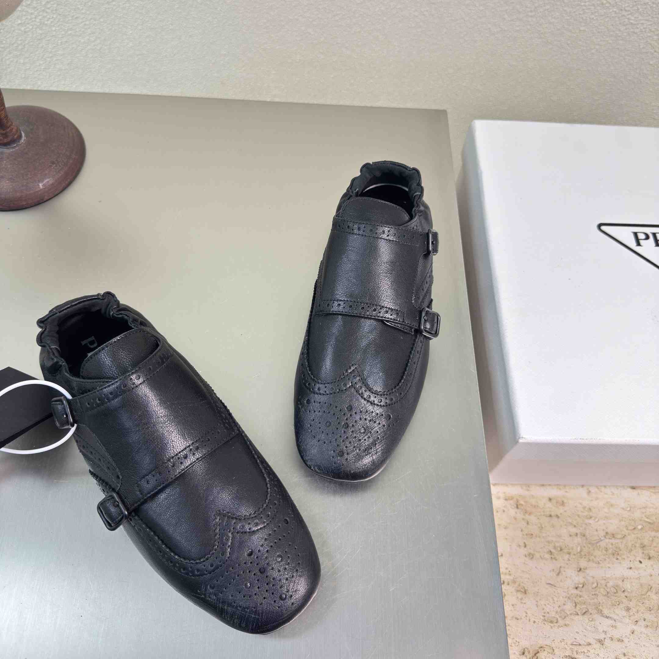 Prada Shuffle Double Monk Strap Shoes - EUR FASHION