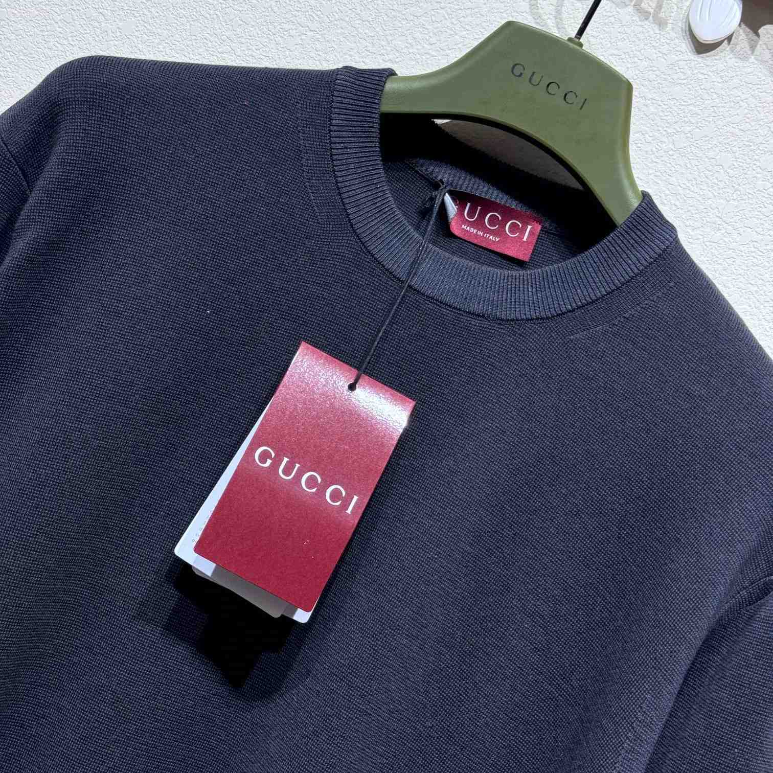 Gucci Silk Cotton Jumper With Intarsia - EUR FASHION