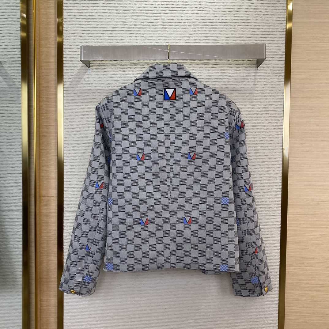 Louis Vuitton Damier Open Collar Cotton Overshirt  1AFVN5 - EUR FASHION