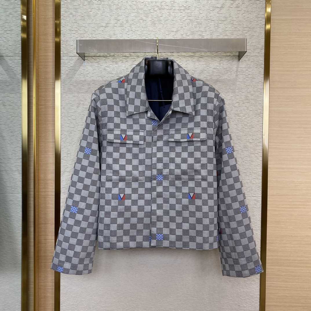 Louis Vuitton Damier Open Collar Cotton Overshirt  1AFVN5 - EUR FASHION