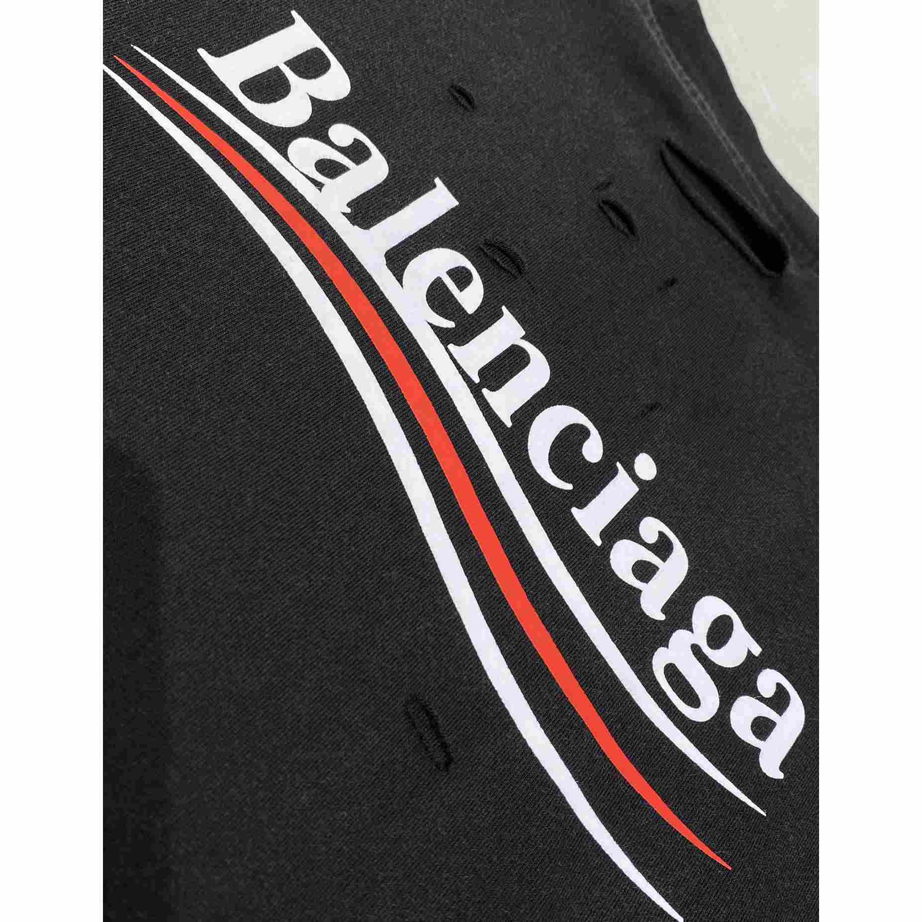 Balenciaga Political Campaign Layered T-shirt In Black - EUR FASHION