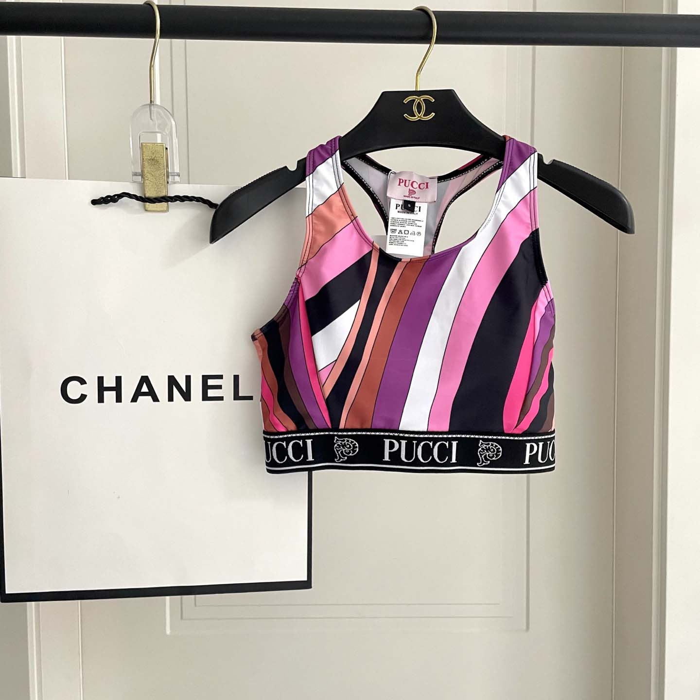 Pucci Iride-Print Crop Top And Leggings  - EUR FASHION