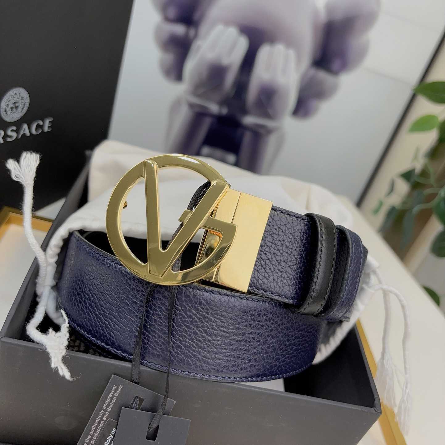 Versace Leather Belt   40mm - EUR FASHION