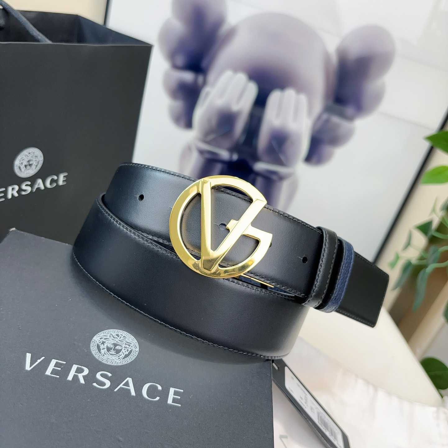 Versace Leather Belt   40mm - EUR FASHION