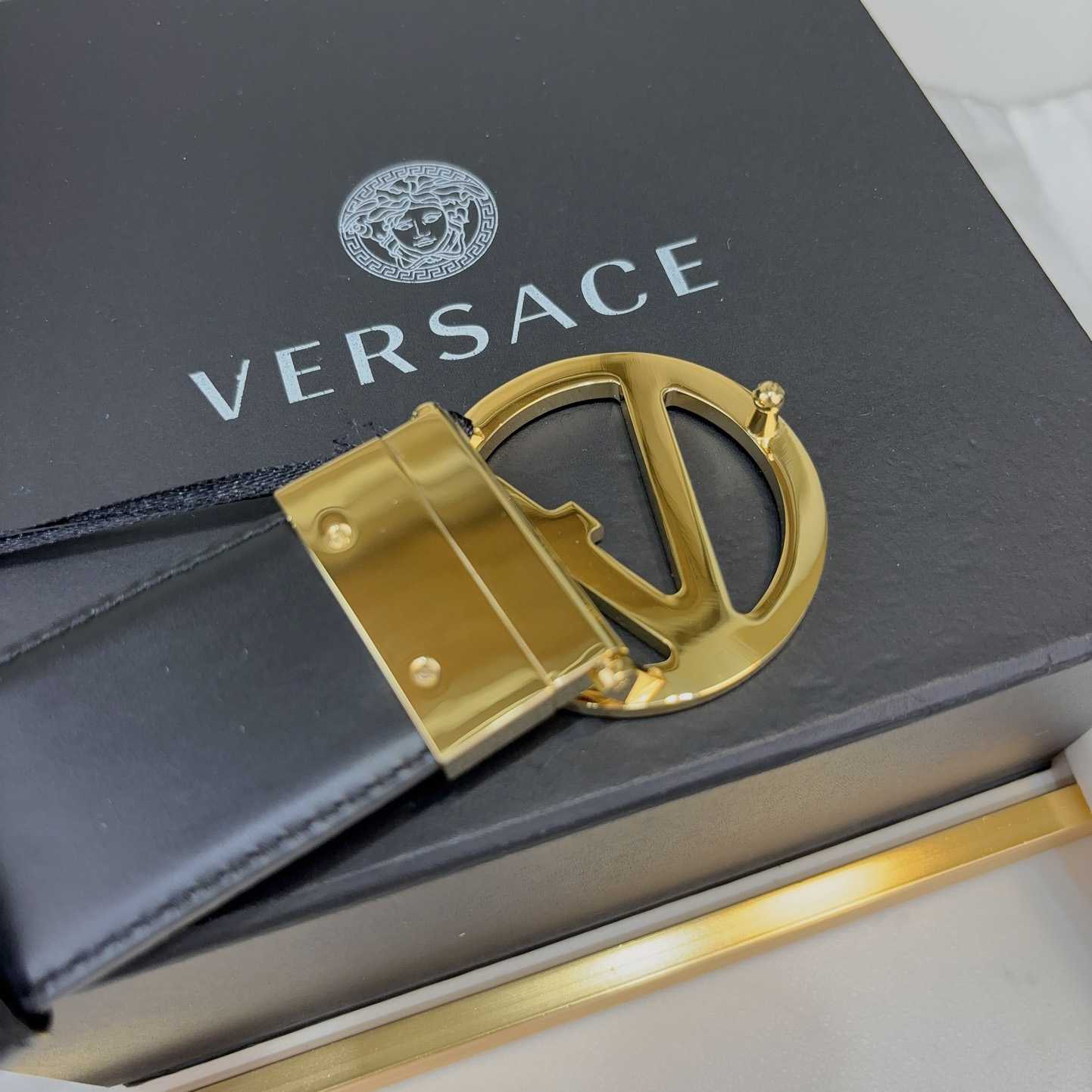 Versace Leather Belt   40mm - EUR FASHION