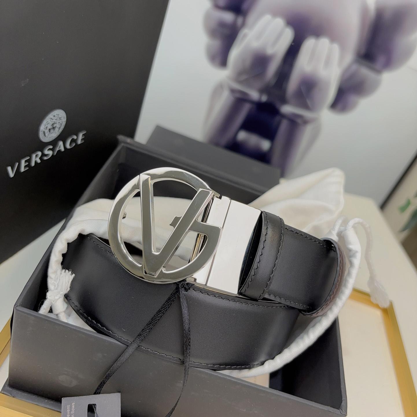 Versace Leather Belt   40mm - EUR FASHION