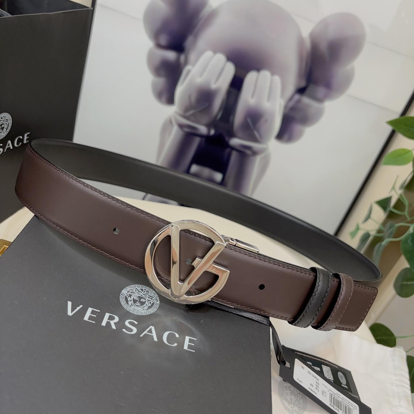 Versace Leather Belt   40mm - EUR FASHION