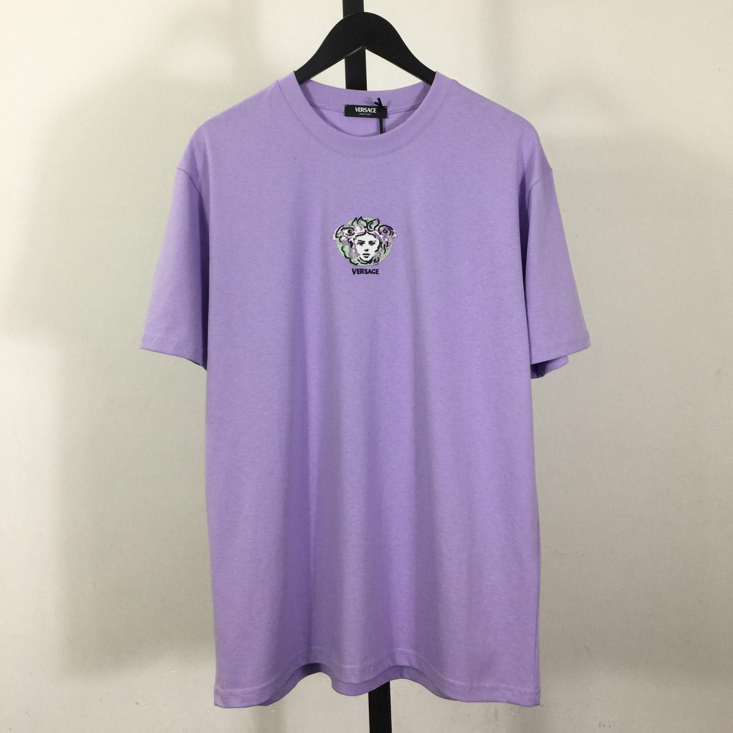 Versace Medusa Cotton T-shirt With Embroidery - EUR FASHION