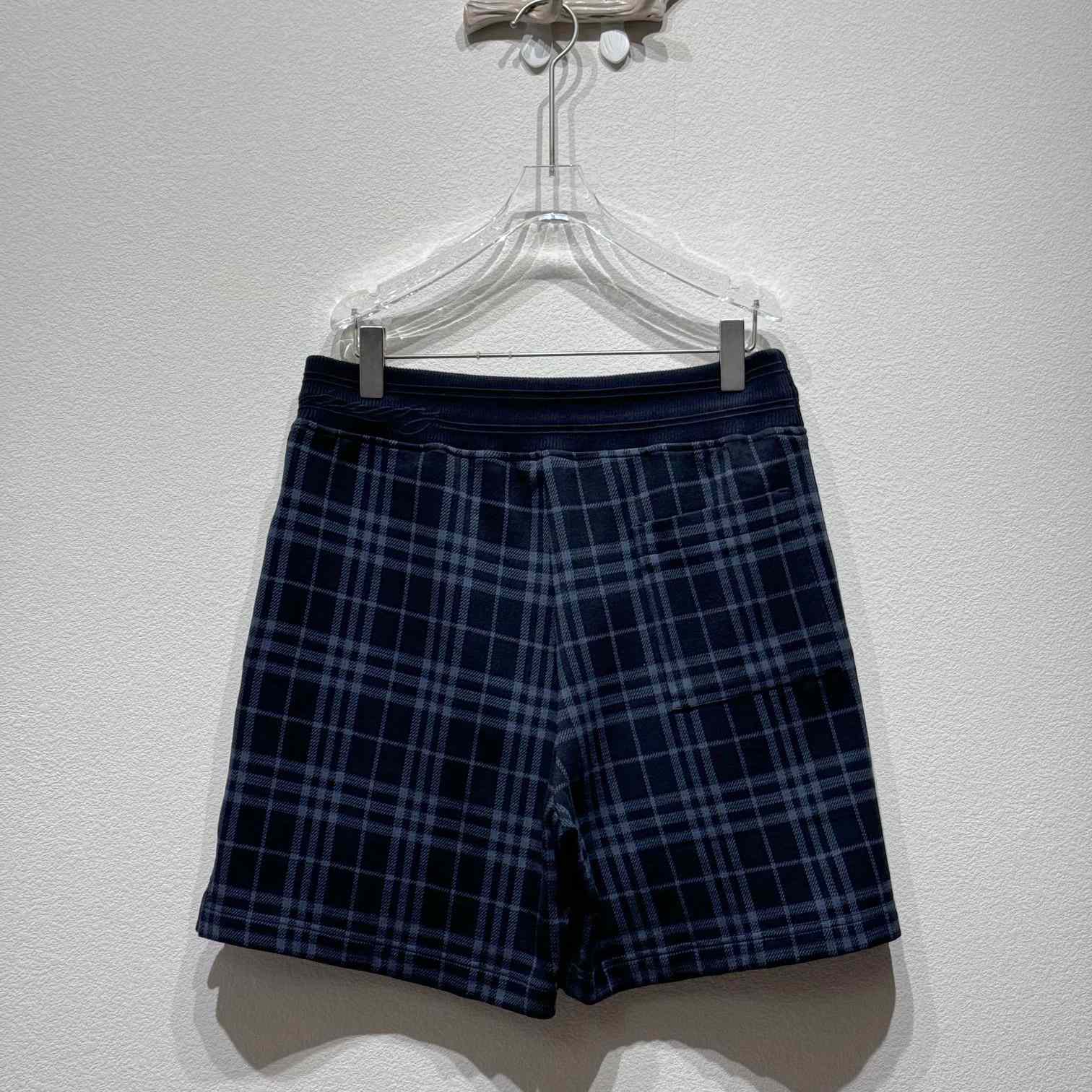 Burberry Check Stretch Cotton Blend Shorts - EUR FASHION