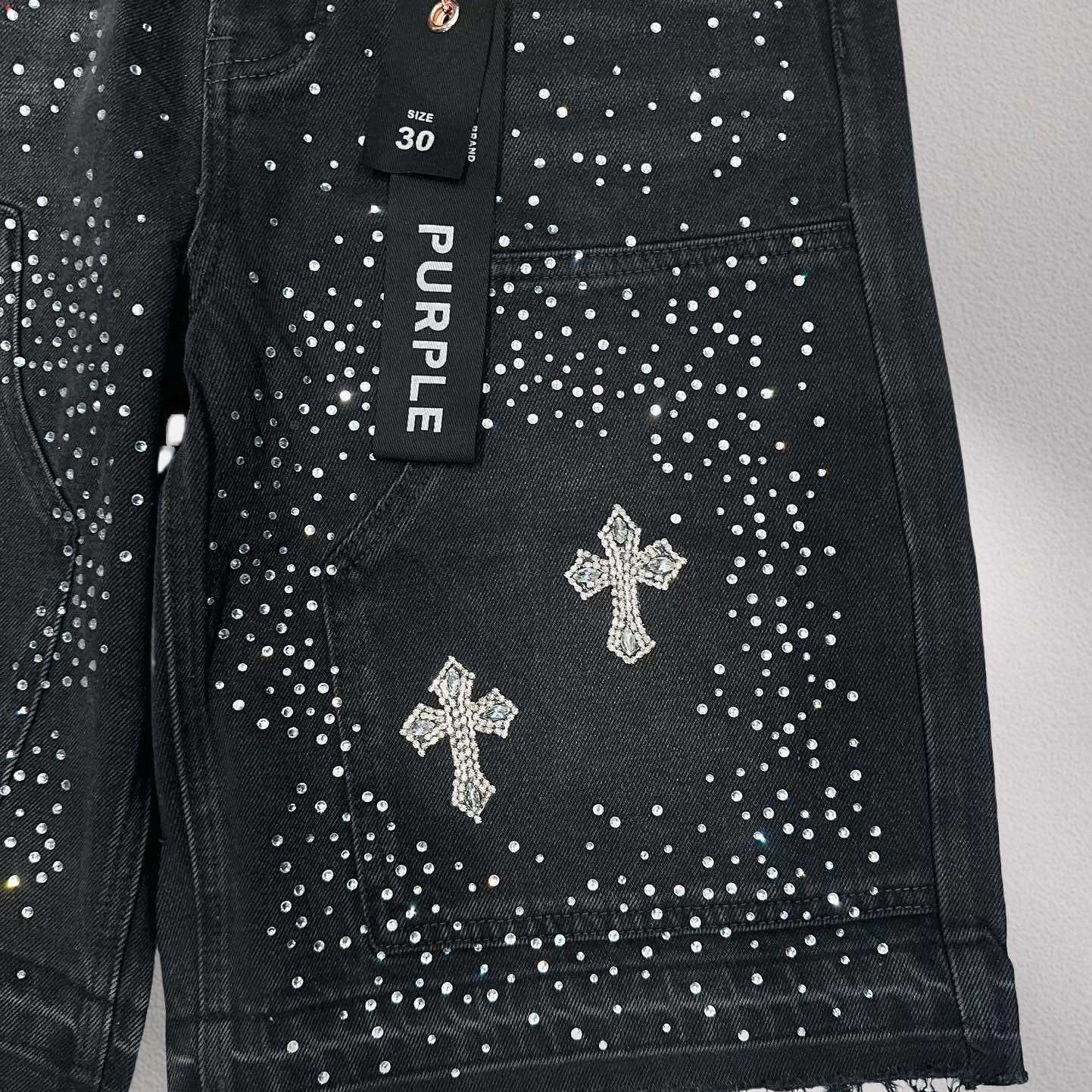 Purple-Brand Denim Shorts    6041 - EUR FASHION