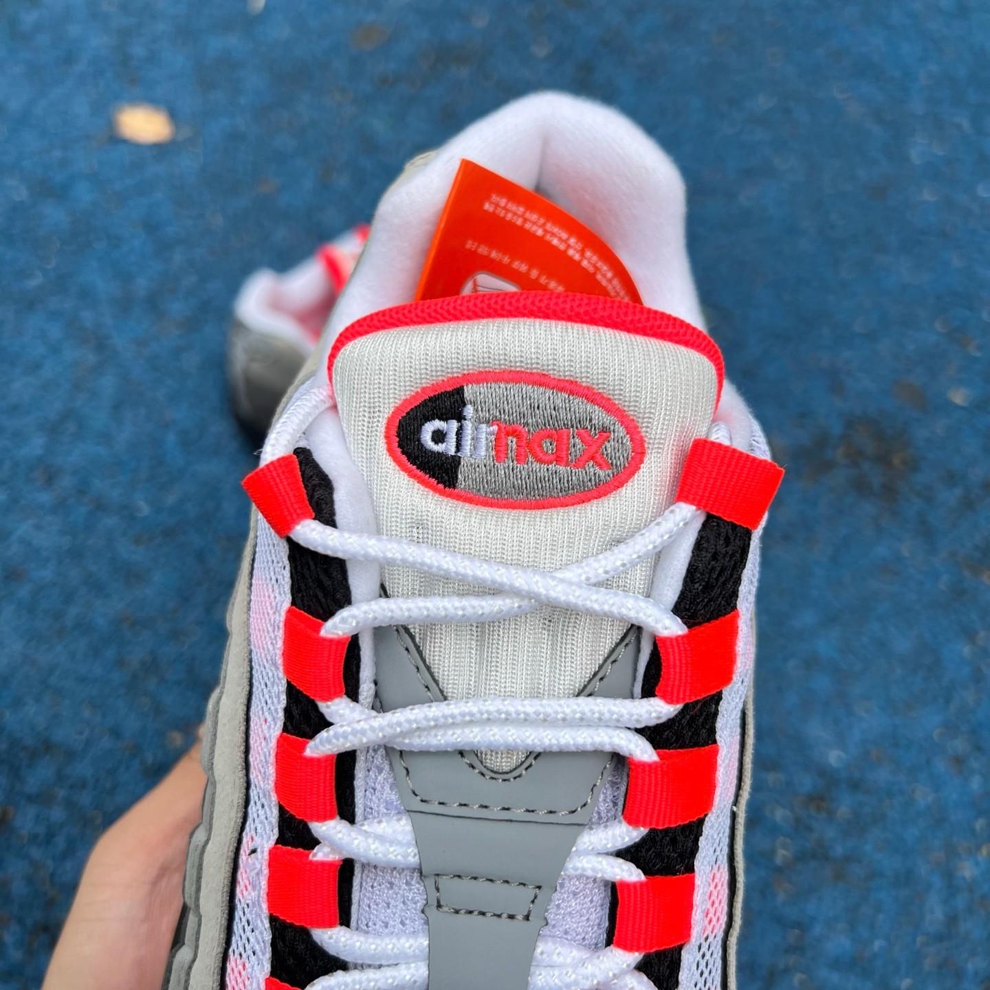 Nike Air Max 95 'White & Solar Red & Granite'   AT28 - EUR FASHION