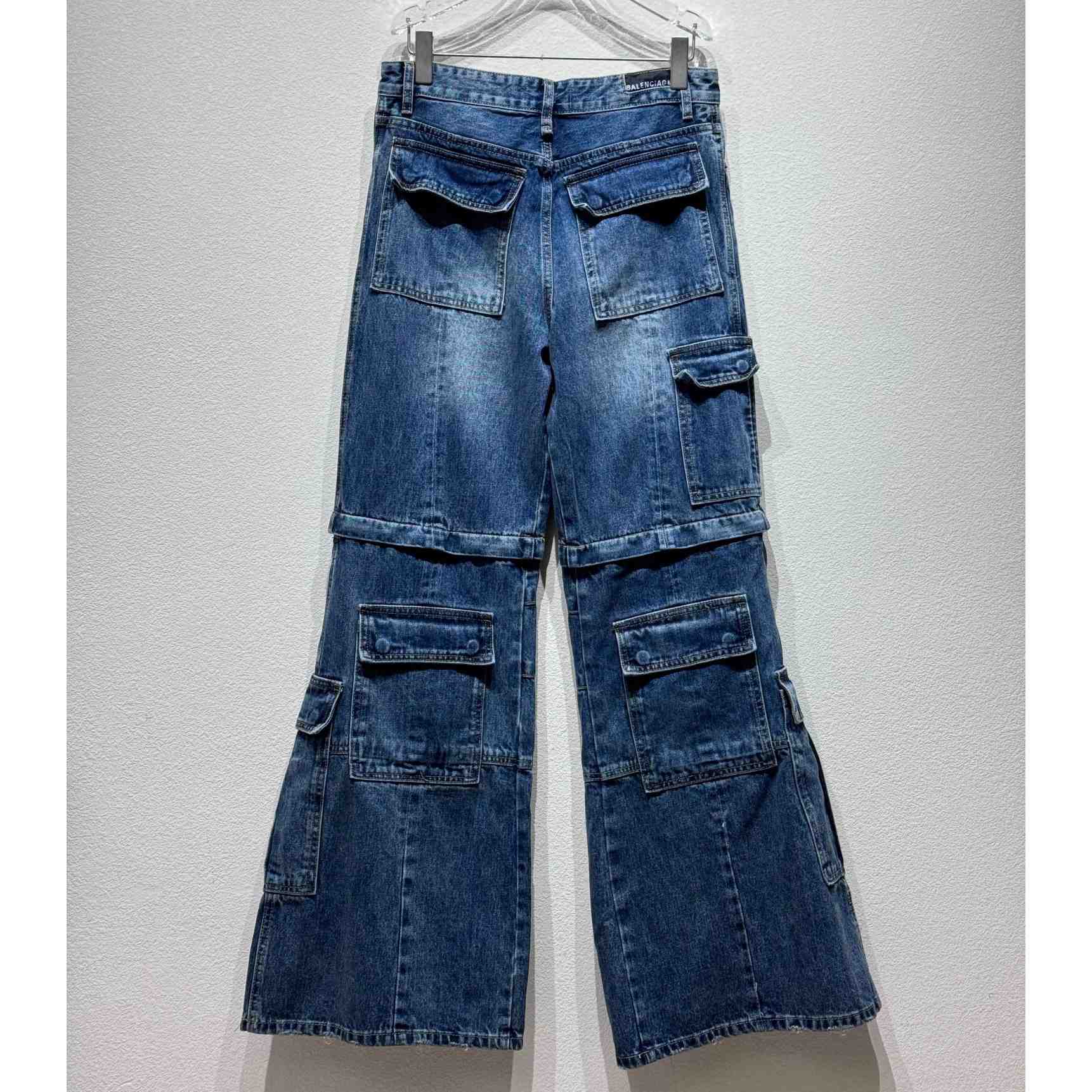 Balenciaga Mid-rise Wide-leg Cargo Jeans - EUR FASHION