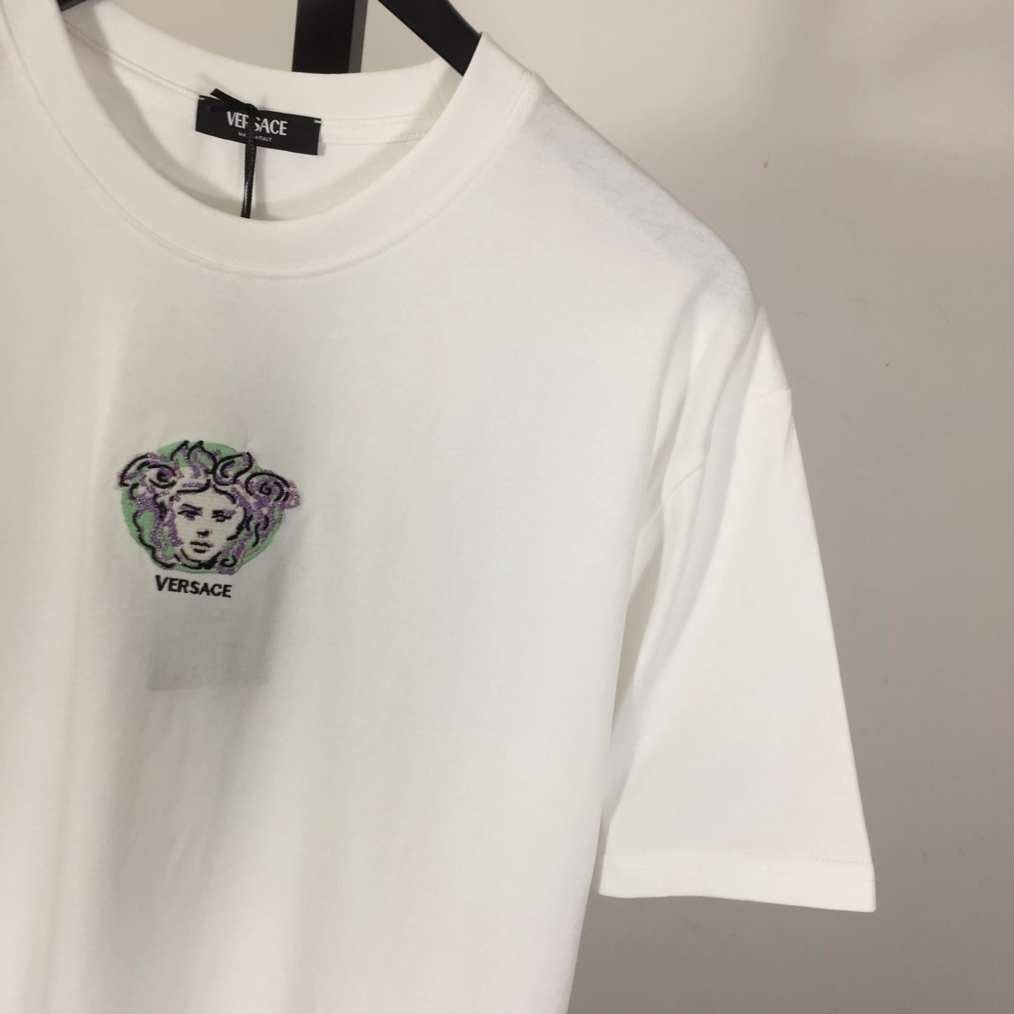 Versace Medusa Cotton T-shirt With Embroidery - EUR FASHION