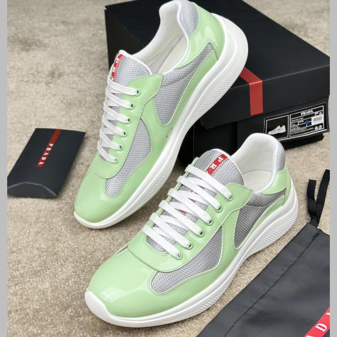Prada Patent Leather And Technical fabric Prada America's Cup Sneakers - EUR FASHION