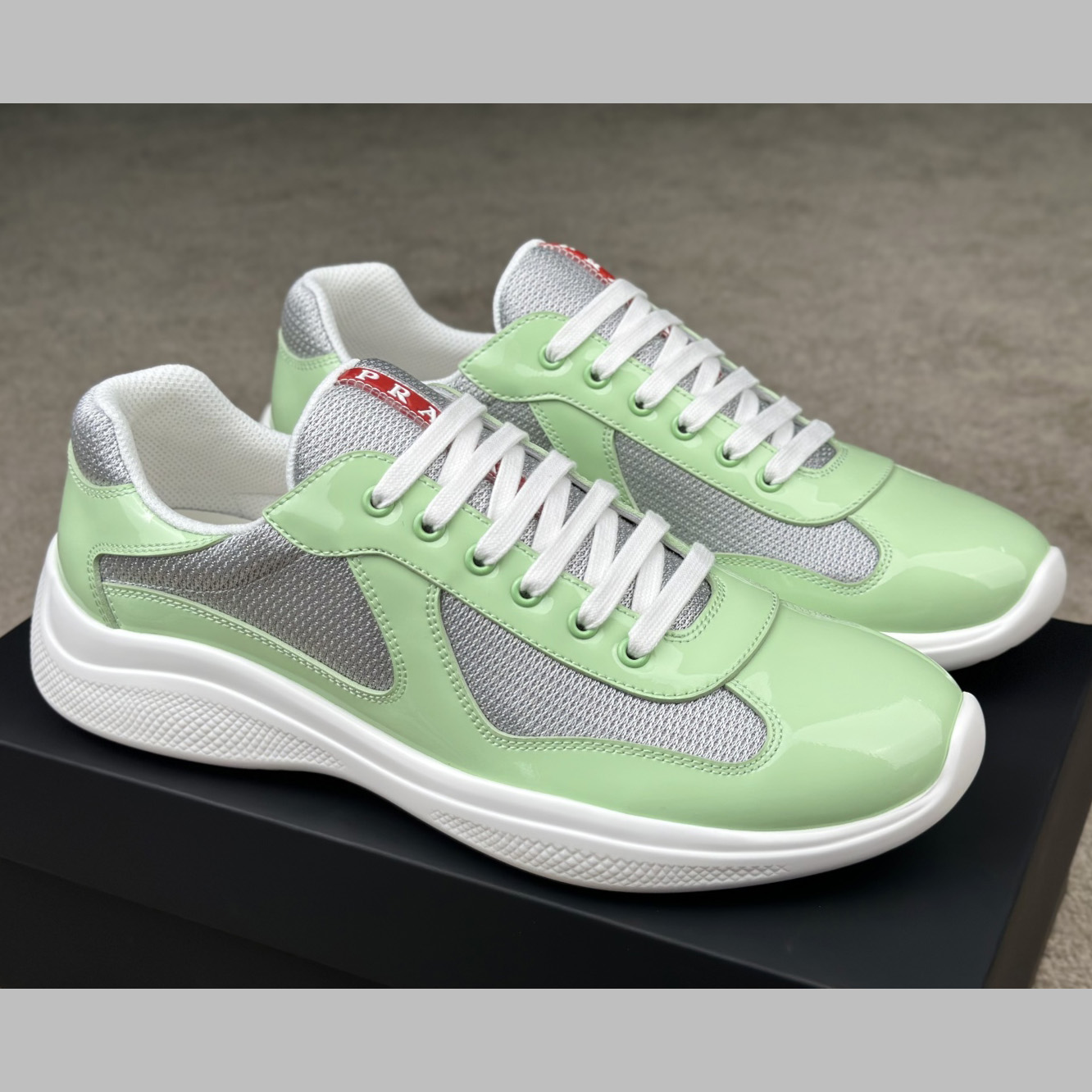 Prada Patent Leather And Technical fabric Prada America's Cup Sneakers - EUR FASHION