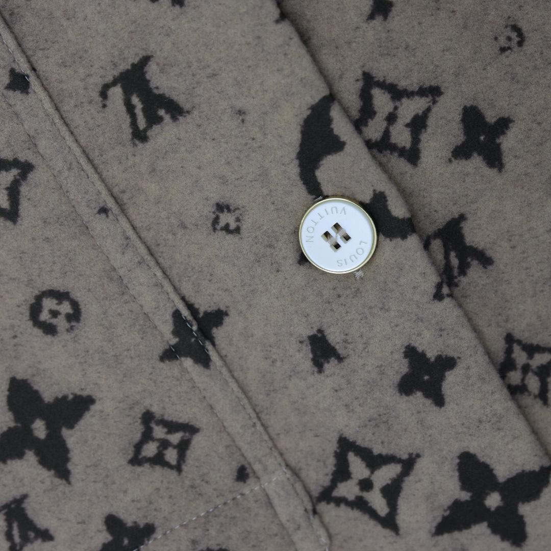 Louis Vuitton Monogram Double Face Wool, Silk And Cashmere-Blend Overshirt  1AFYF5 - EUR FASHION