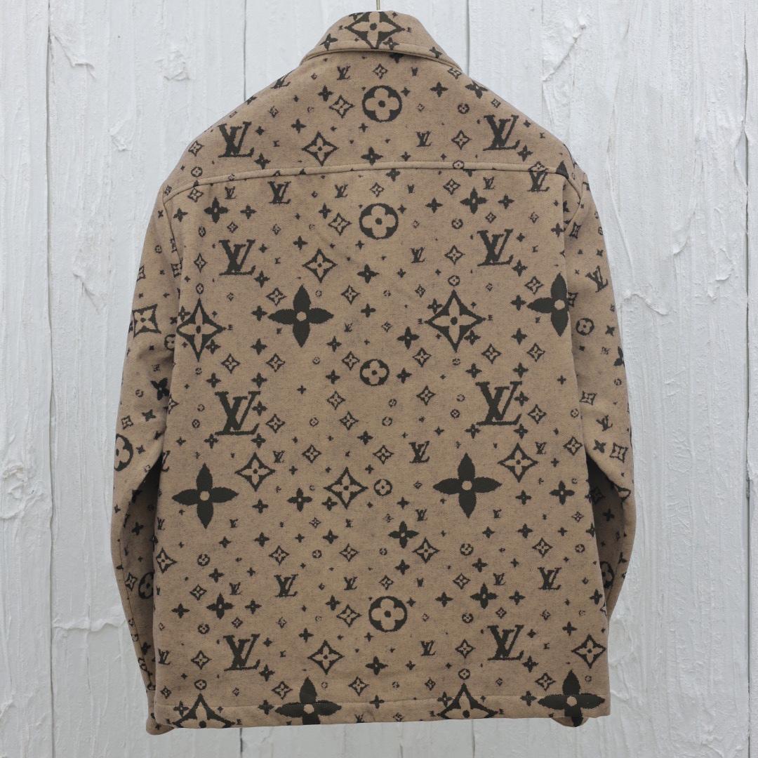 Louis Vuitton Monogram Double Face Wool, Silk And Cashmere-Blend Overshirt  1AFYF5 - EUR FASHION