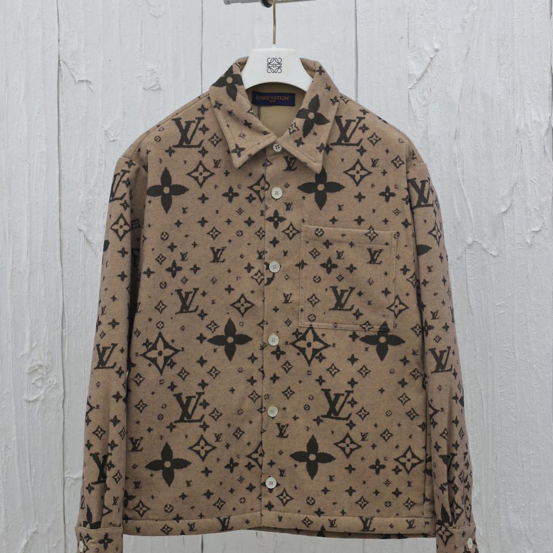 Louis Vuitton Monogram Double Face Wool, Silk And Cashmere-Blend Overshirt  1AFYF5 - EUR FASHION