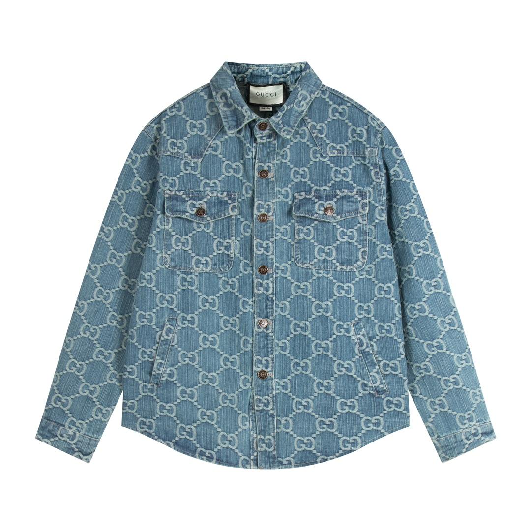 Gucci GG Monogram Denim Shirt - EUR FASHION