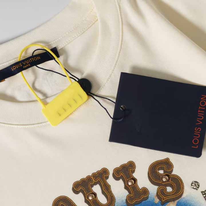 Louis Vuitton Graphic Cotton And Linen-Blend T-Shirt     1AFWUV - EUR FASHION