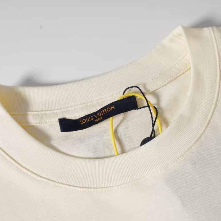 Louis Vuitton Graphic Cotton And Linen-Blend T-Shirt     1AFWUV - EUR FASHION