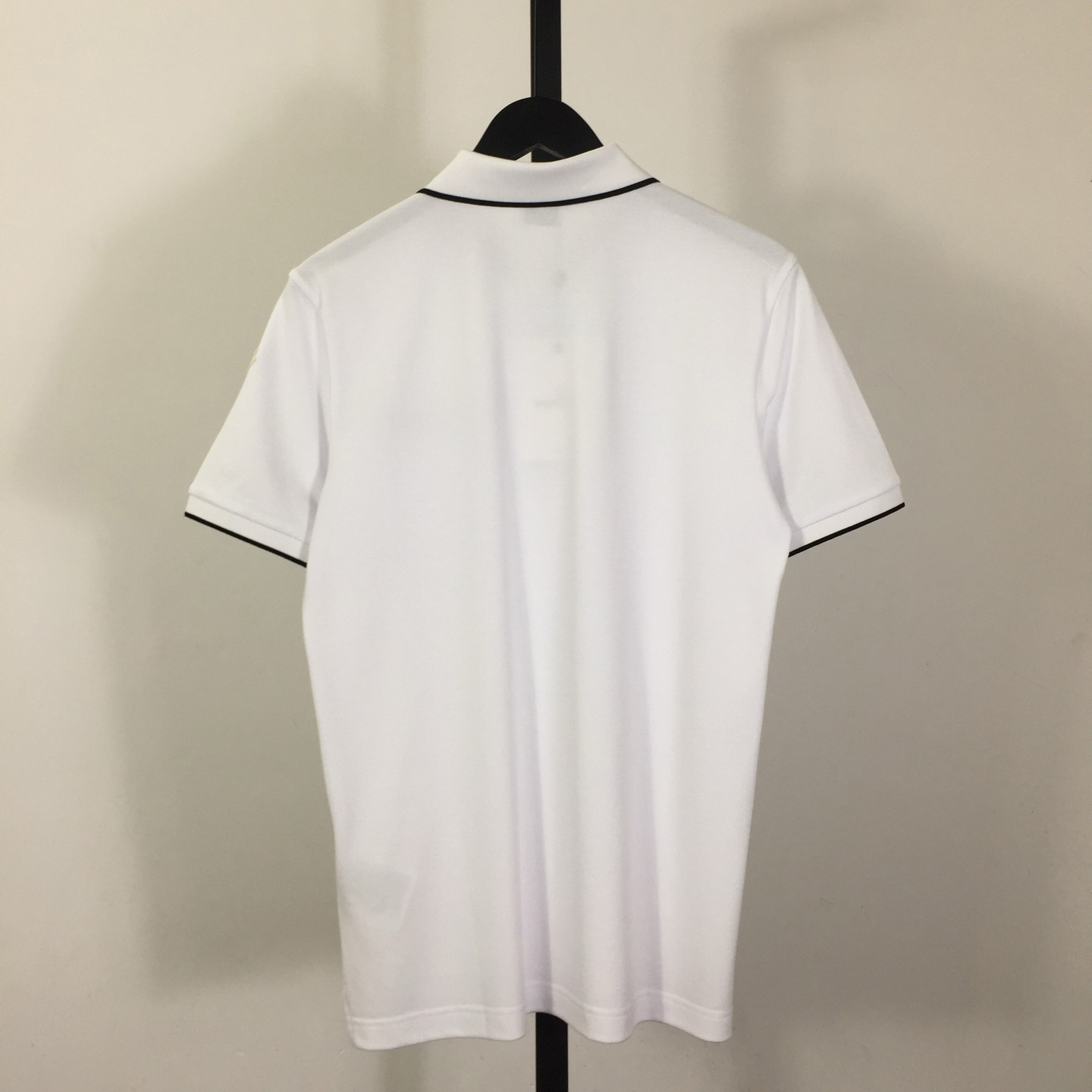 Moncler White Striped Polo - EUR FASHION