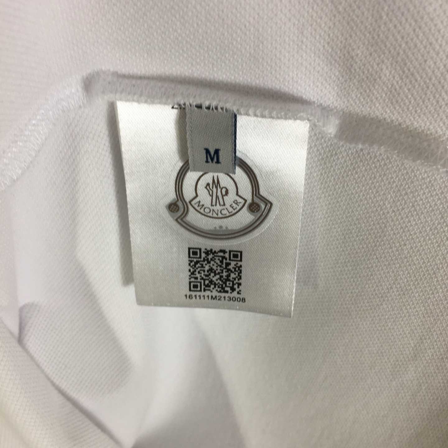 Moncler White Striped Polo - EUR FASHION