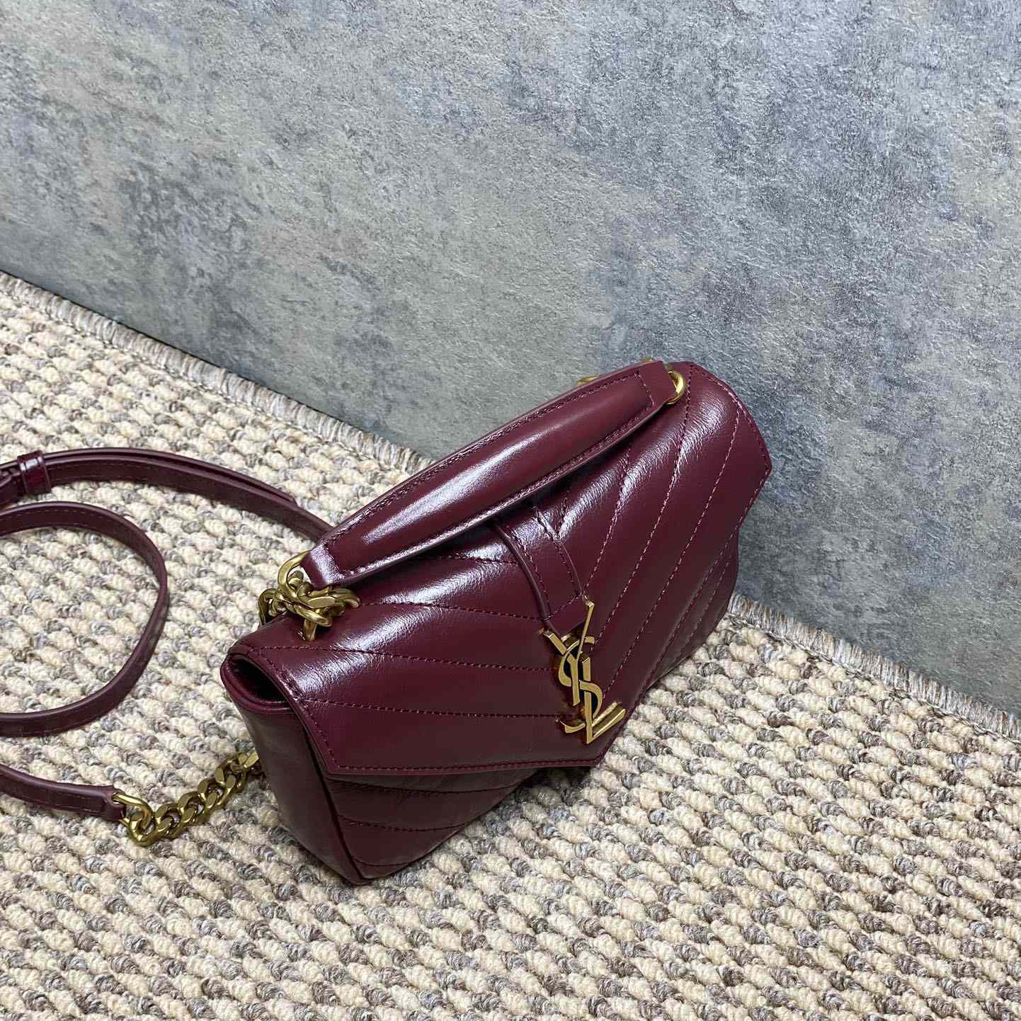Saint Laurent College Mini In Shiny Leather - EUR FASHION