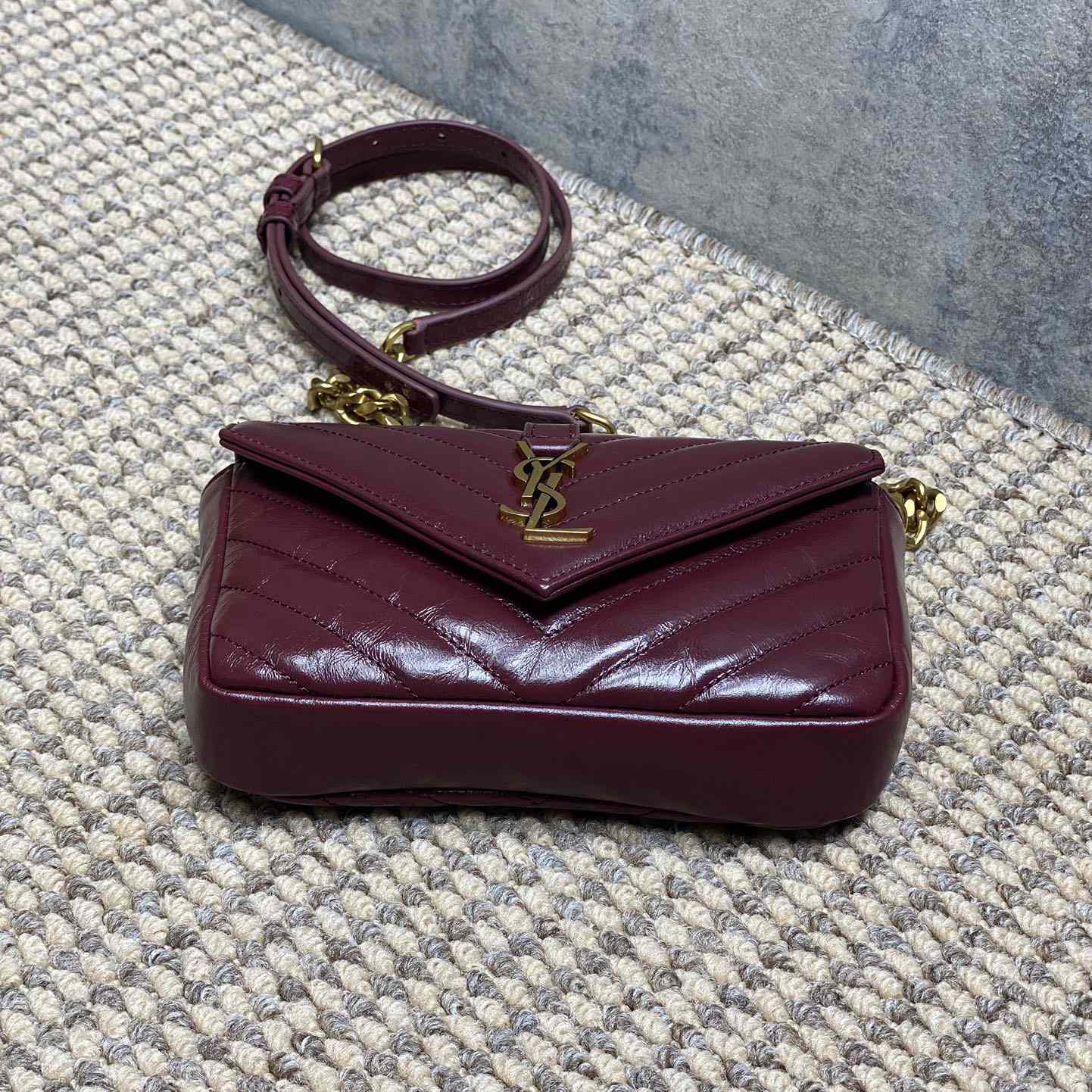Saint Laurent College Mini In Shiny Leather - EUR FASHION