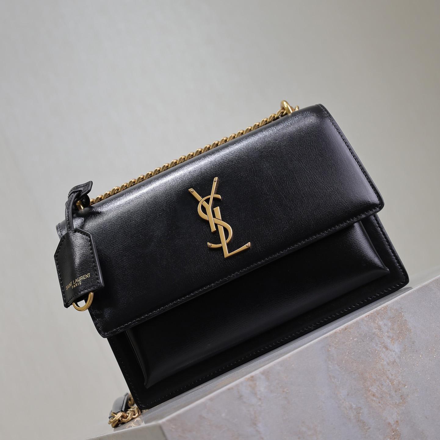 Saint Laurent Women Sunset Medium Leather Shoulder Bag （22x8x16 cm） - EUR FASHION