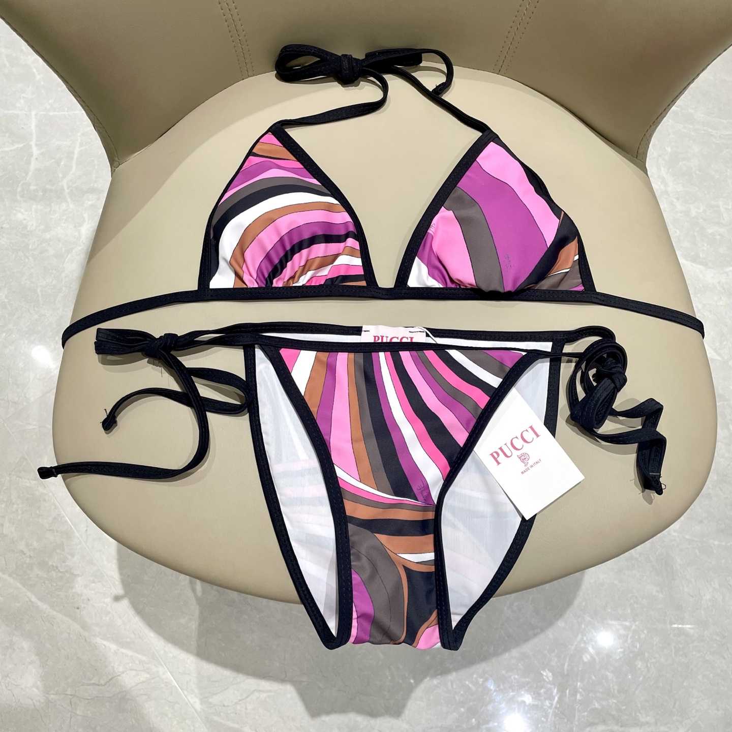 Pucci Iride-Print Bikini Top And Bikini Briefs - EUR FASHION