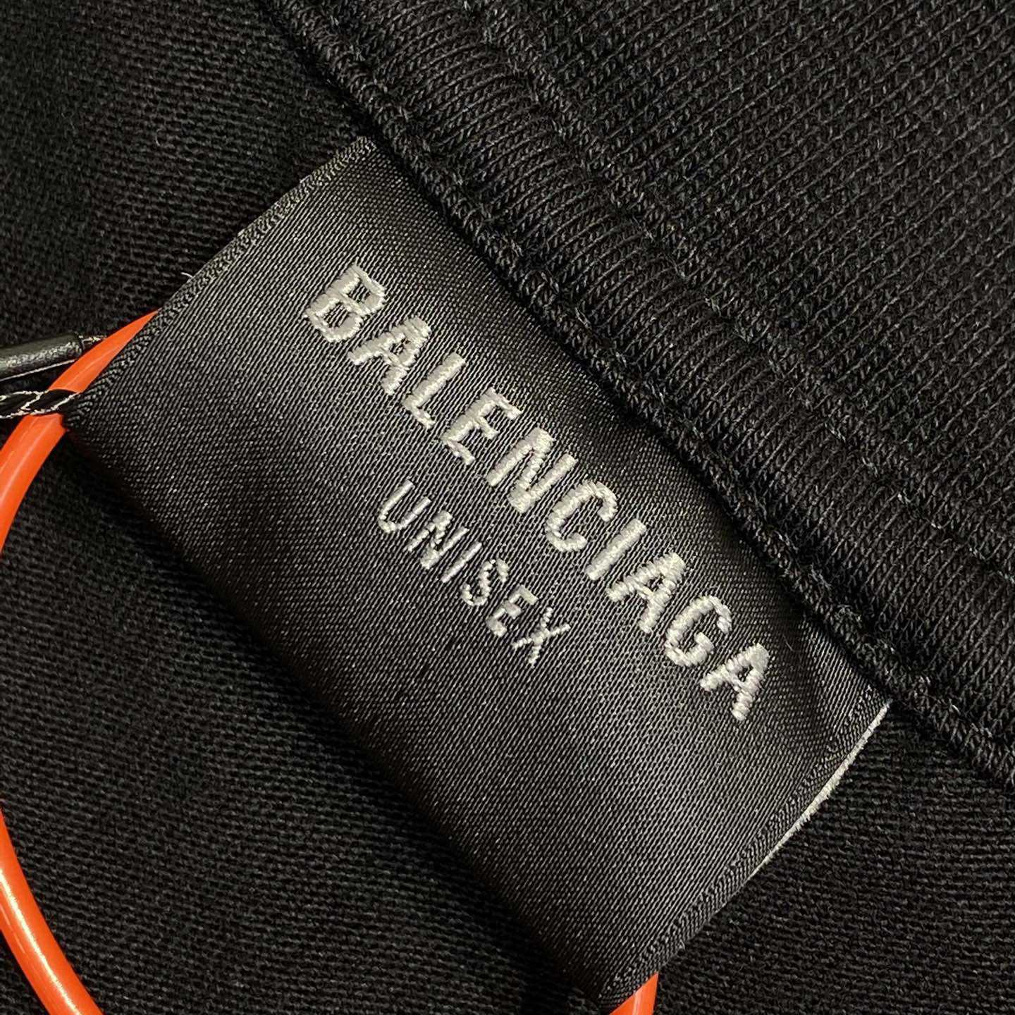 Balenciaga Back Strass Cropped T-Shirt in black - EUR FASHION