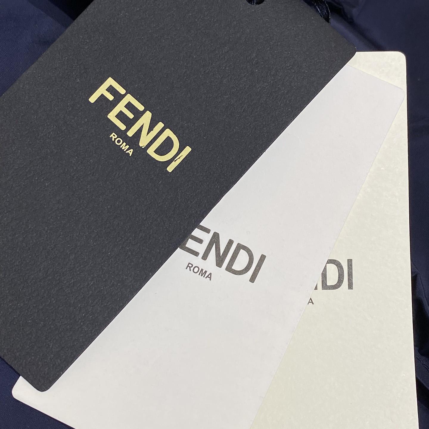 Fendi Blue Technical Fabric Blouson - EUR FASHION
