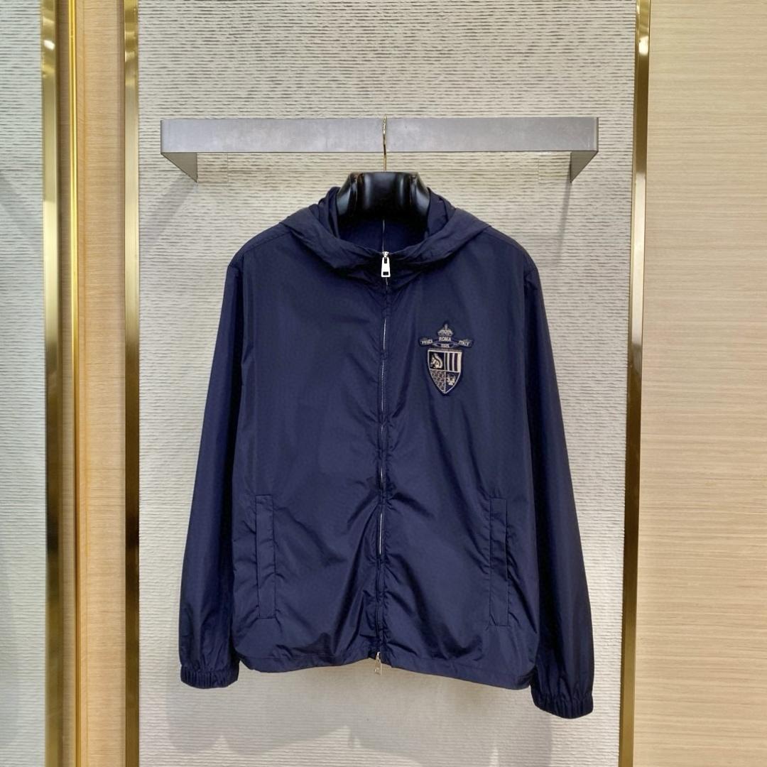 Fendi Blue Technical Fabric Blouson - EUR FASHION
