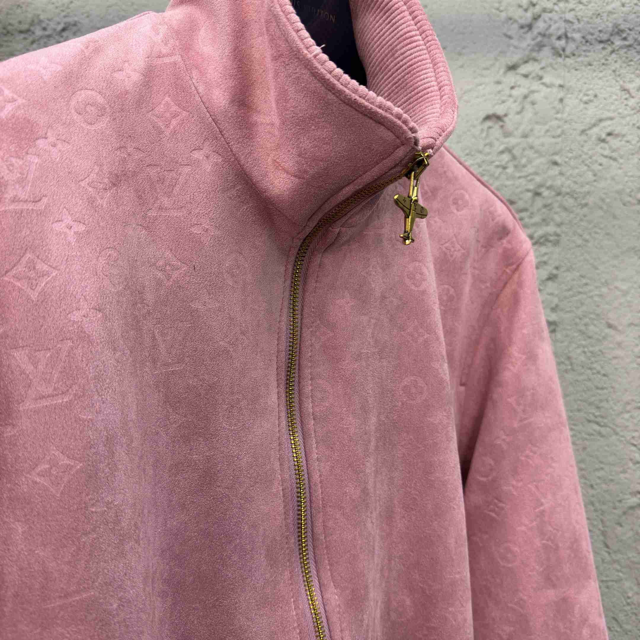 Louis Vuitton Monogram Debossed Leather Tracksuit Jacket   1AHBU4 - EUR FASHION