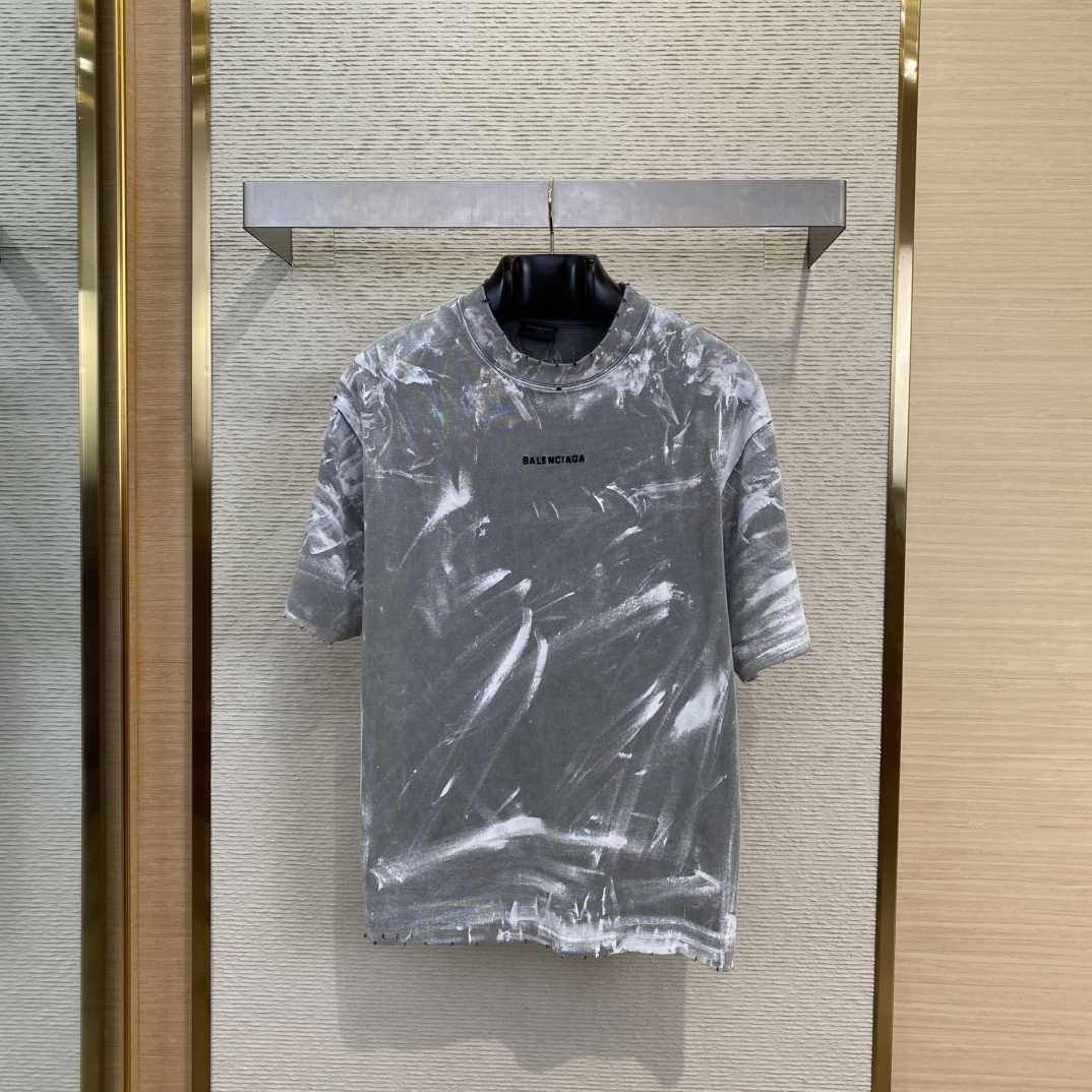 Balenciaga Back T-Shirt Medium Fit In Grey - EUR FASHION