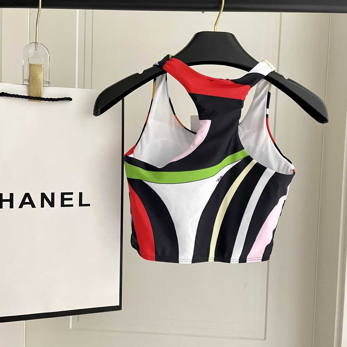 Pucci Iride-Print Crop Top And Leggings - EUR FASHION