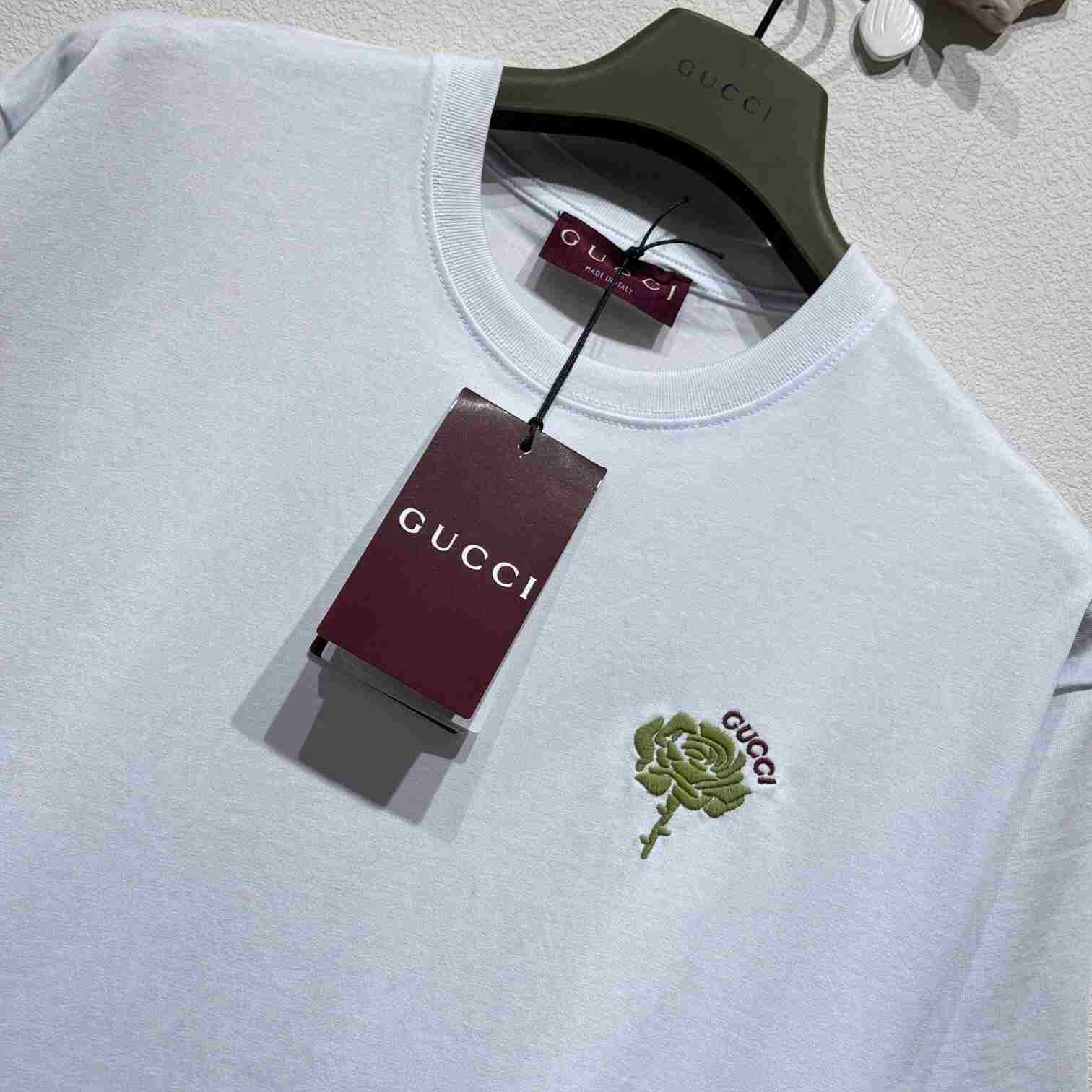 Gucci Cotton Jersey T-shirt With Embroidery  - EUR FASHION