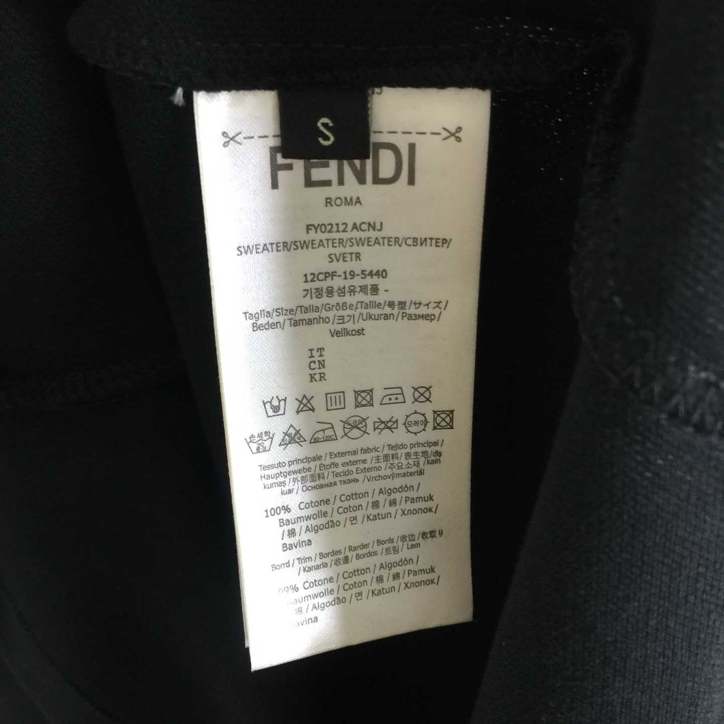 Fendi Black Cotton Polo Shirt - EUR FASHION