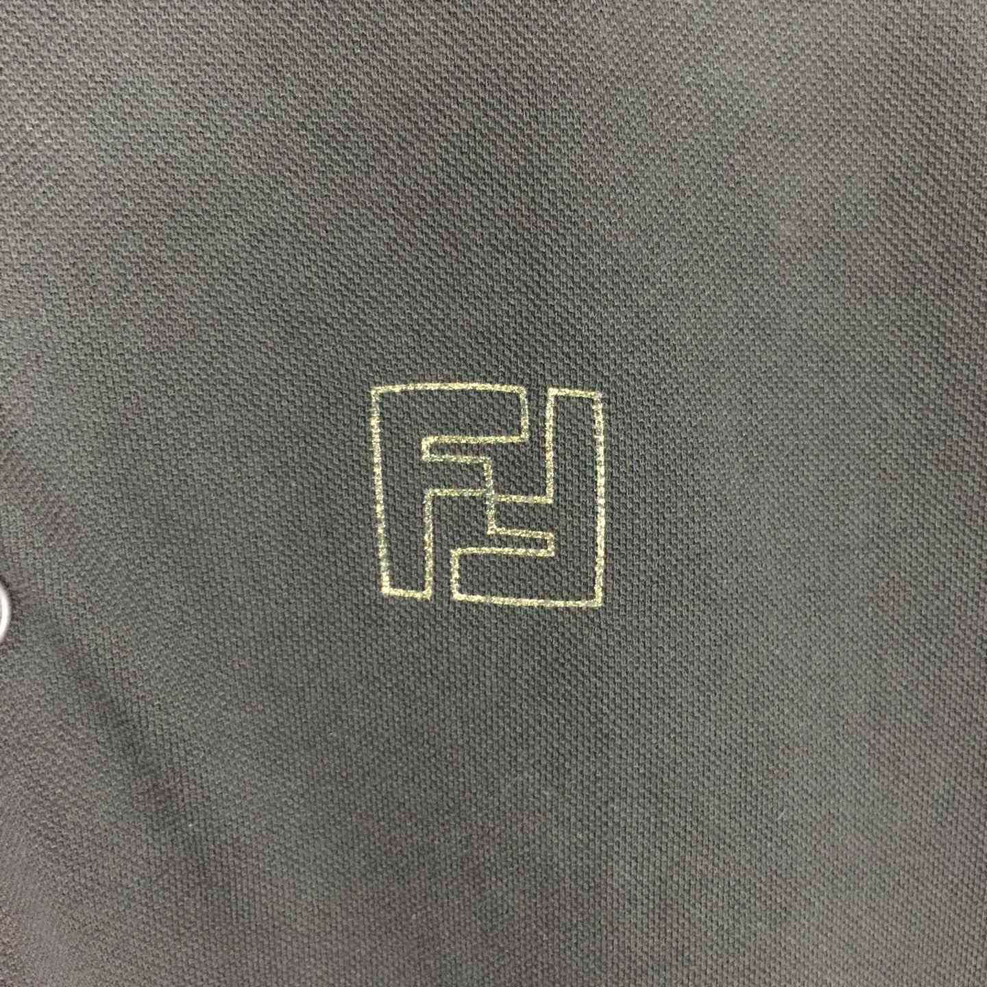 Fendi Black Cotton Polo Shirt - EUR FASHION