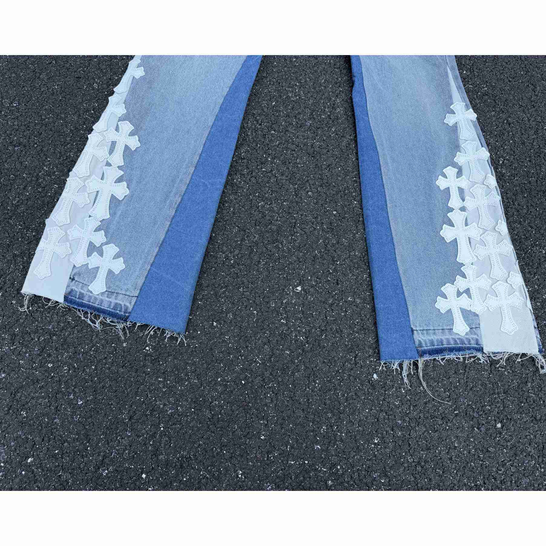 Chrome Hearts x Gallery Dept Cross Patch Flare Denim Jean - EUR FASHION