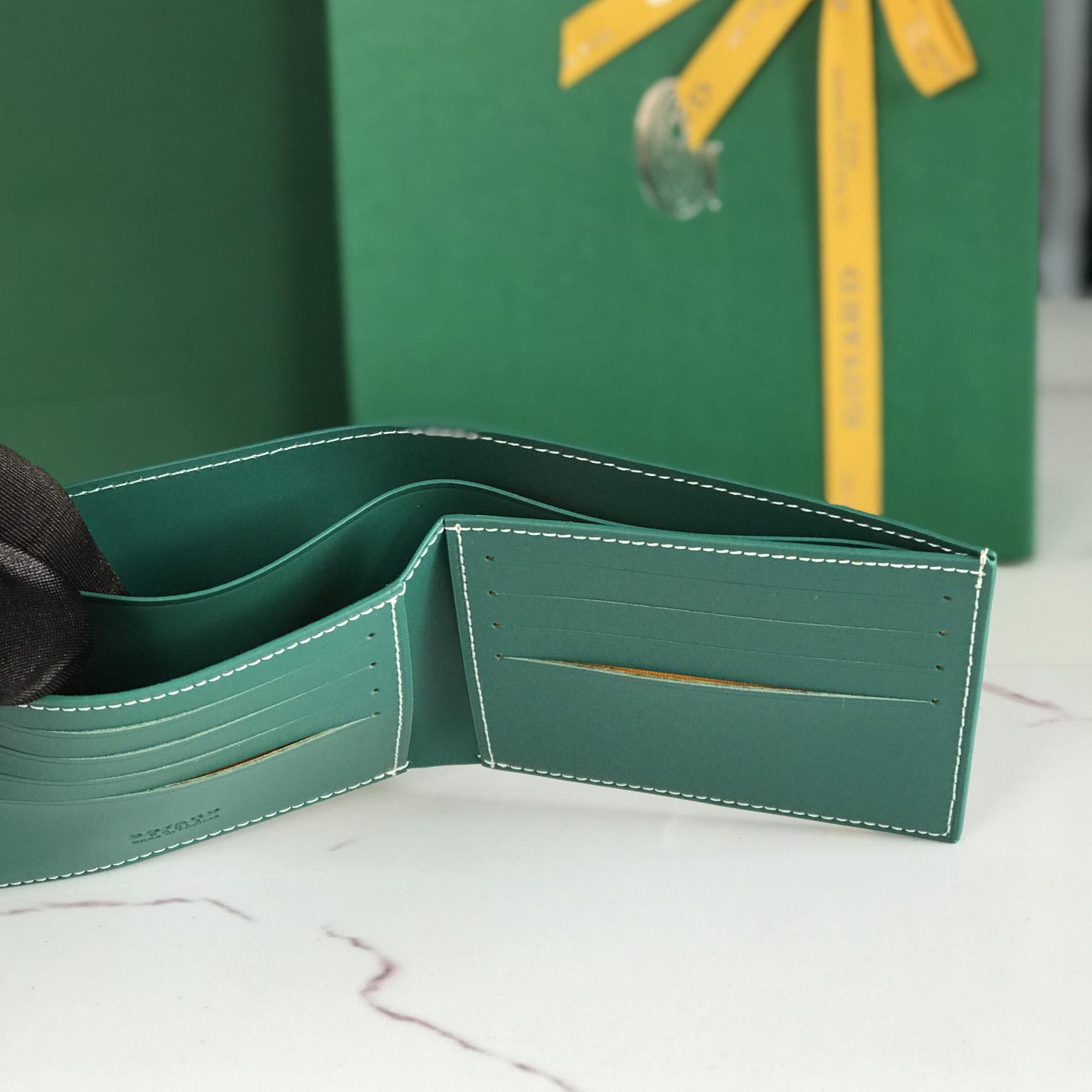 Goyard Short 8 Card Slots Billfold Wallet Green - EUR FASHION