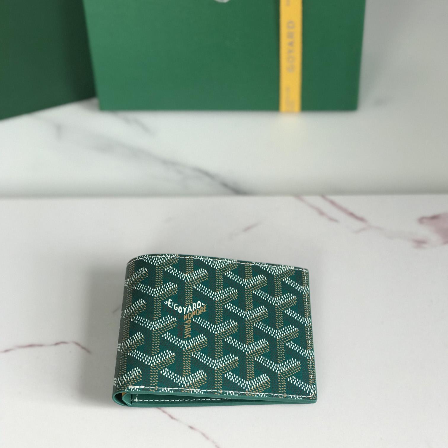 Goyard Short 8 Card Slots Billfold Wallet Green - EUR FASHION