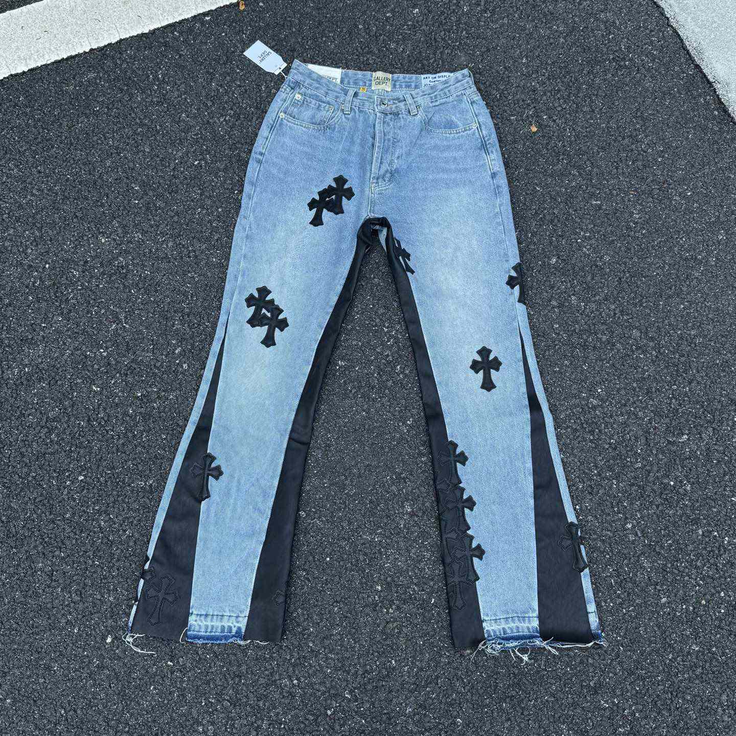 Chrome Hearts x Gallery Dept Cross Patch Flare Denim Jean - EUR FASHION